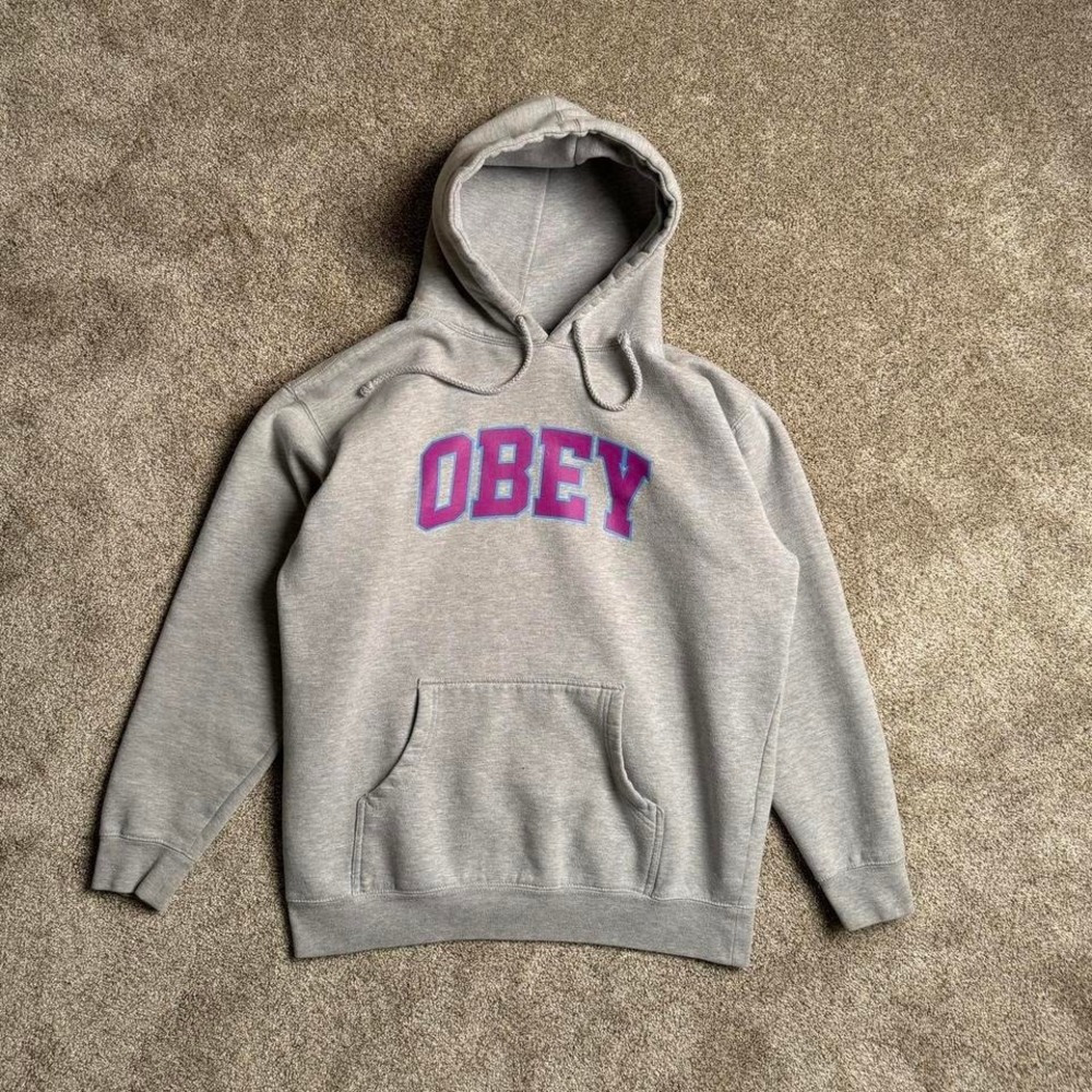 OBEY HEATHER GREY CLASSIC LOGO HOODIE